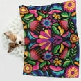 thumbnail image 6 of Rocae Colorful Floral Embroidery Mexican for Pet Blanket Dog Blanket Cat Blanket Soft Sleep for Small Medium Pet-Medium, 6 of 8