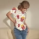 thumbnail image 3 of Balery Popcorn Body de cuello redondo de manga corta para mujer Tops de manga corta Tops básicos-Large, 3 of 7