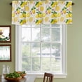 thumbnail image 3 of Yellow Lemons Curtain Valances for Windows, Kitchen Valance Window Treatments Panel 2 Pack, Farmhouse Summer Botanical Leaves Flowers Rod Pocket Short Curtains for Bathroom Bedroom 60 x 18 Inch, 3 of 8