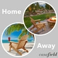 thumbnail image 4 of Oversized Folding Adirondack Chair, Set of 2 Cedar Wood Outdoor Fire Pit Lounge Chairs for Patio, Deck, Lawn, Garden, Partially Pre-Assembled - Natural, 4 of 8