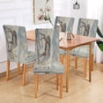 thumbnail image 7 of BZSMCE Chairs Slipcovers Dining Chair Covers Reindeer Grazing in The Snow-covered Creative Pattern, 7 of 7