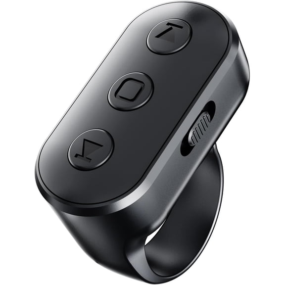 Scrolling Ring Remote for TikTok YouTube IG Shorts Video Landscape Portrait, Fingertip Wireless Scroller Page Turner Clicker for Kindle APP Compatible with iPhone iPad Android Phone Tablet