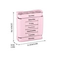 thumbnail image 3 of Storage Box, 28 Compartment Drawer Organizer, Food Grade Plastic Home Travel Storage Container with Lid, Pink, 3 of 7
