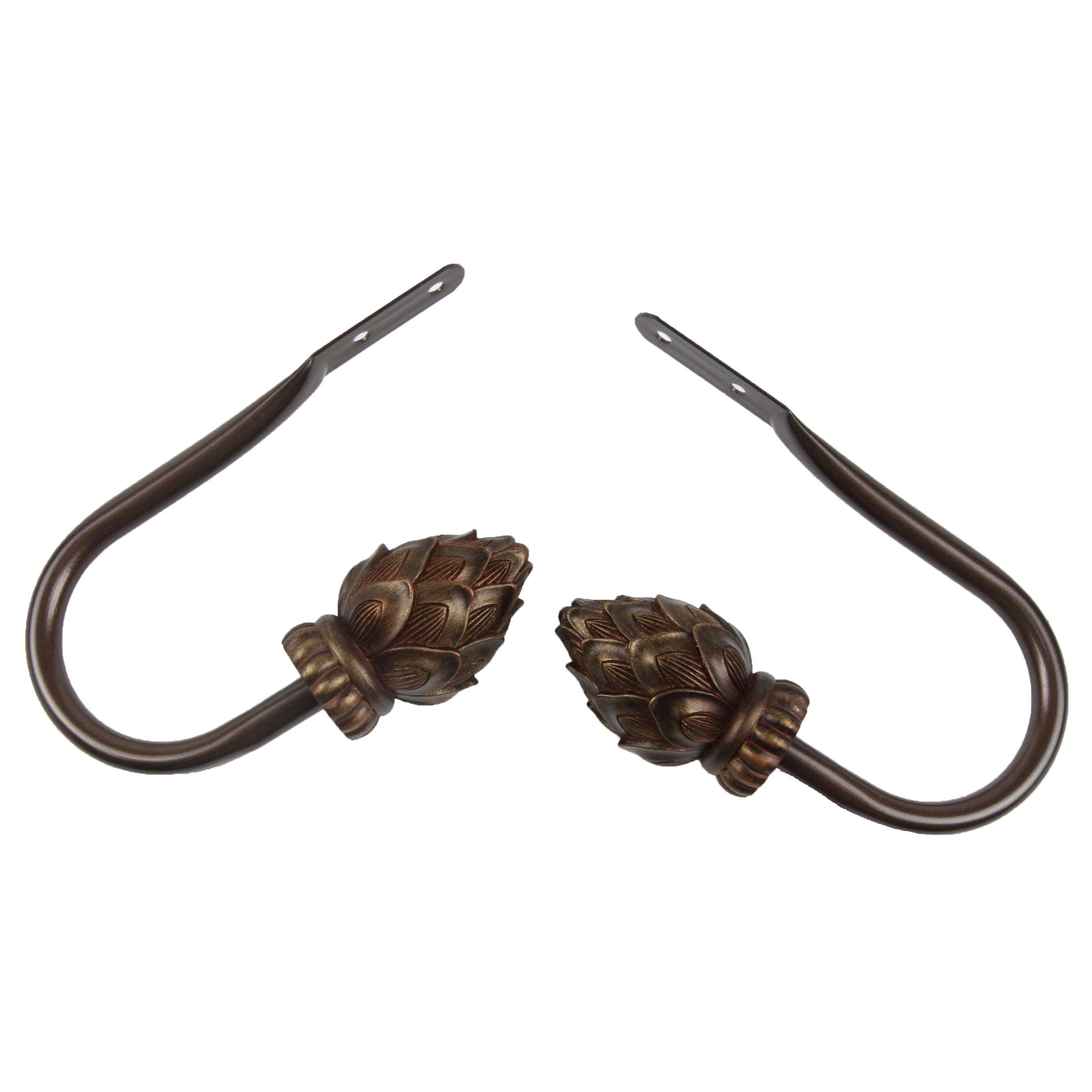 Alonzo Curtain Holdback Pair in Cocoa