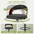 thumbnail image 4 of VECELO Swivel Bar Stools Set of 2, Adjustable Height PU Leather Armless Barstool with Back & Footrest for Bar Kitchen Dining Room, Black, 4 of 10
