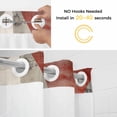 thumbnail image 5 of Black Beige Rhombus No Hook Shower Curtain Waterproof, Bathroom Curtains with Snap in Liners and See Through Top Window, Vintage Geometric Art Hotel Style Bathtub Curtains Shower 54"Wx78"L, 5 of 8