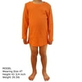 thumbnail image 5 of Vivid Orange Kids Long Sleeve Crew Neck Shirt, 18M, 1 piece, 5 of 7