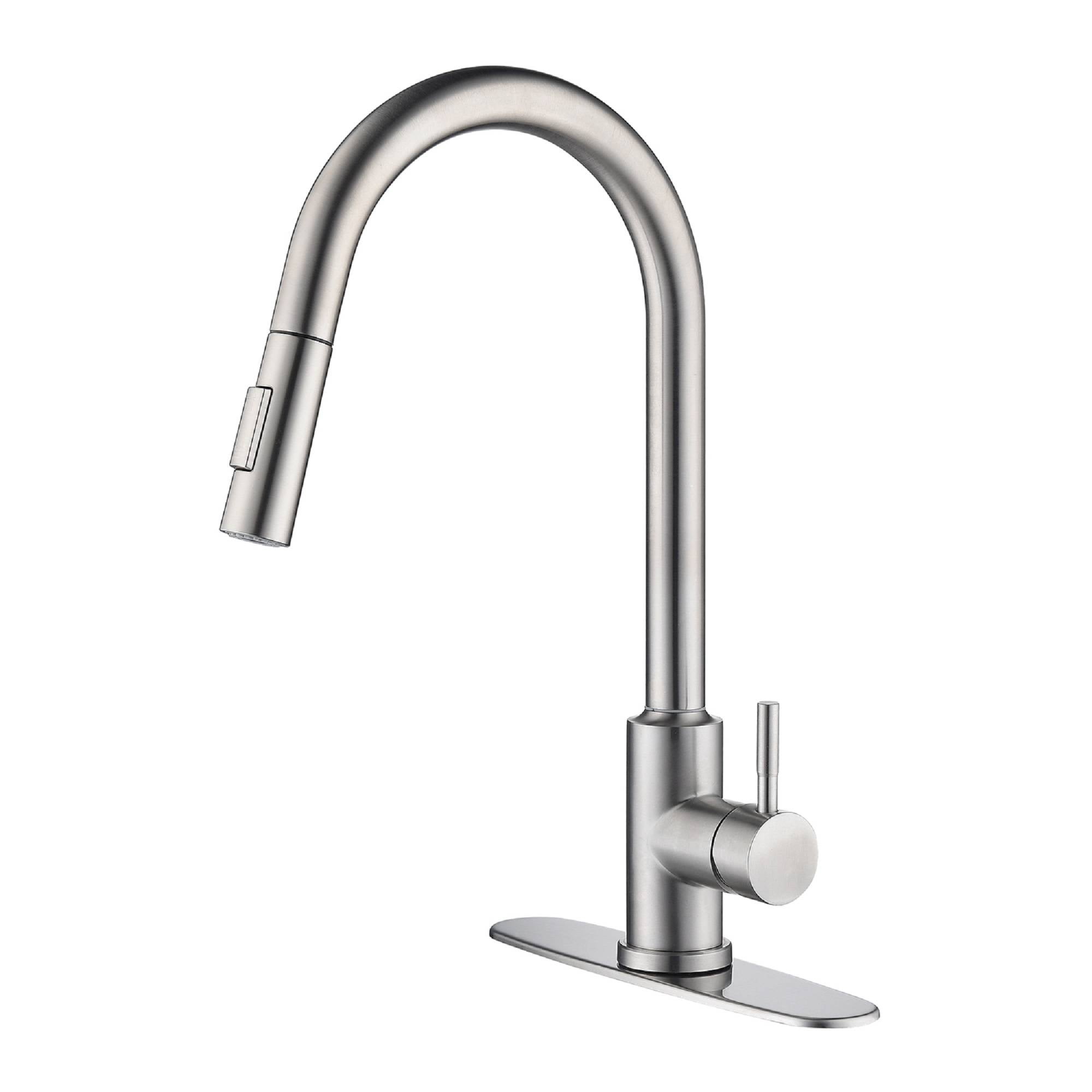 Smart Sensor Touch Control Kitchen Faucets with Pull Down Sprayer Brushed Nickel 