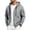 Light Gray, variant on FENGYOU Mens Heavyweight Fleece Lined Zip Up Hoodie Loose Fit Hooded Sweatshirt Multi Pocket Casual Jacket Outerwear Army Green L
