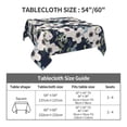 thumbnail image 7 of Wukai Floral Flowers Blue Waterproof Tablecloth for Kitchen Dining, Fits Square Tables for 2-4 Seats -54"x54", 7 of 7