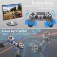 Wireless Controller for P4, Remote Game Joystick Compatible with P-4/P-4 Slim/P-4 Pro/PC, Steel Black