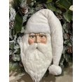 thumbnail image 3 of Santa Face Wall Hanging Art Christmas Winter Decor White Hat 19.5", 3 of 6