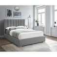 thumbnail image 4 of Meridian Furniture Pierce Grey Linen Textured Fabric Queen Bed, 4 of 18