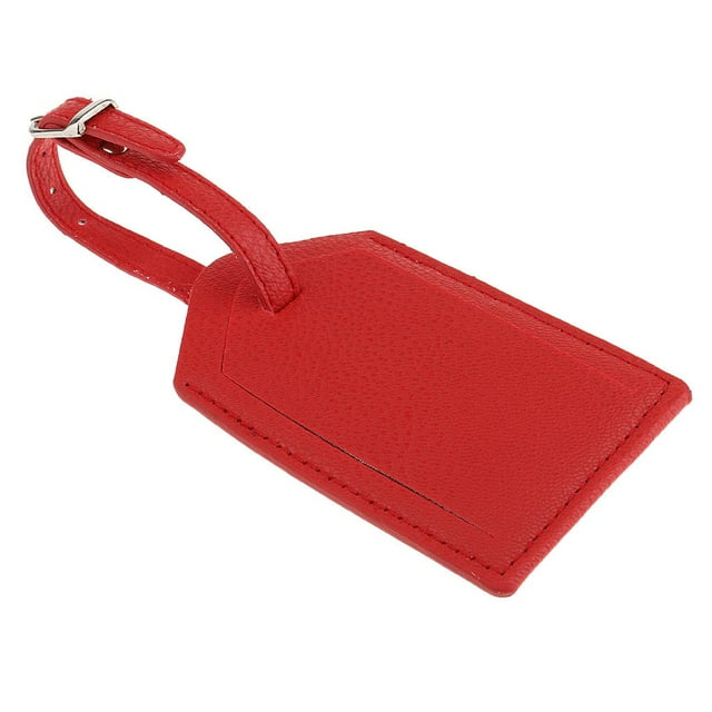 Etiquetas de equipaje Cuero para negocios Etiquetas de maleta Etiqueta de titular de nombre Etiquetas de identificación Accesorios 10x6 rojo