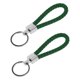 thumbnail image 1 of Llavero de Bargains Únicos, Llavero Universal con Anillo para Llaves de Fob para el Hogar, Aleación de Zinc, Tono Plateado, Verde, 2 Pcs, 1 of 6