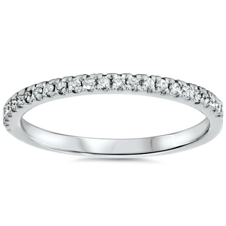 1/5 ct Diamond Wedding Ring White Gold Stackable Band | Walmart Canada