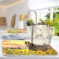 thumbnail image 5 of Horse Sunflowers Dish Drying Mat, Absorbent Microfiber Pad Protector For Kitchen Counter Top Mat Dish Drainboard 16x18in, 5 of 7