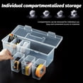thumbnail image 2 of ASKITO Multi Purpose Hardware Storage Box With Removable Small Boxes, Portable Tool Organizer With Ergonomic Handle Transparent Durable Plastic Case For Screws Nails Small Parts, 2 of 7