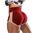 thumbnail image 4 of Becikitc Women's Ruched Waist Yoga Shorts Breathable Polyester Blend High-Waist Booty Workout Pants, 1 Pack, 4 of 6