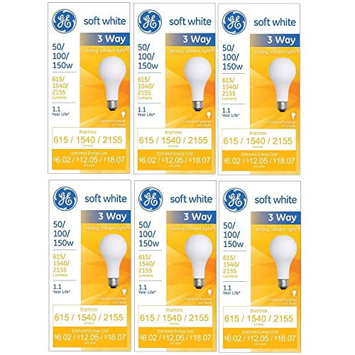 GE Lighting Soft White 3way 97494 50/100/150Watt, 2155Lumen A21