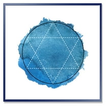 Designart 'Sacred Geometry and Symbol of Alchemy III' Bohemian & Eclectic Framed Canvas Wall Art Print