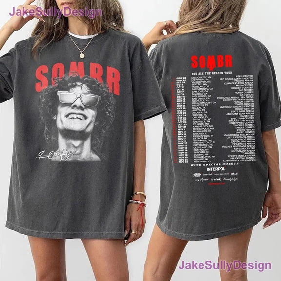 Sombr Tour Vintage Shirt, SOMBR You Are The Reason Tour T-Shirt