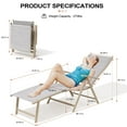 thumbnail image 2 of Crestlive Products 2PCS White Outdoor Lounge Chairs Aluminum Folding Adjustable Chaise, 2 of 8