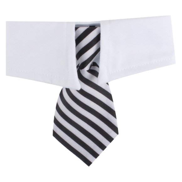 Corbata ajustable para perro y gato, ropa para perro y mascota, collar blanco