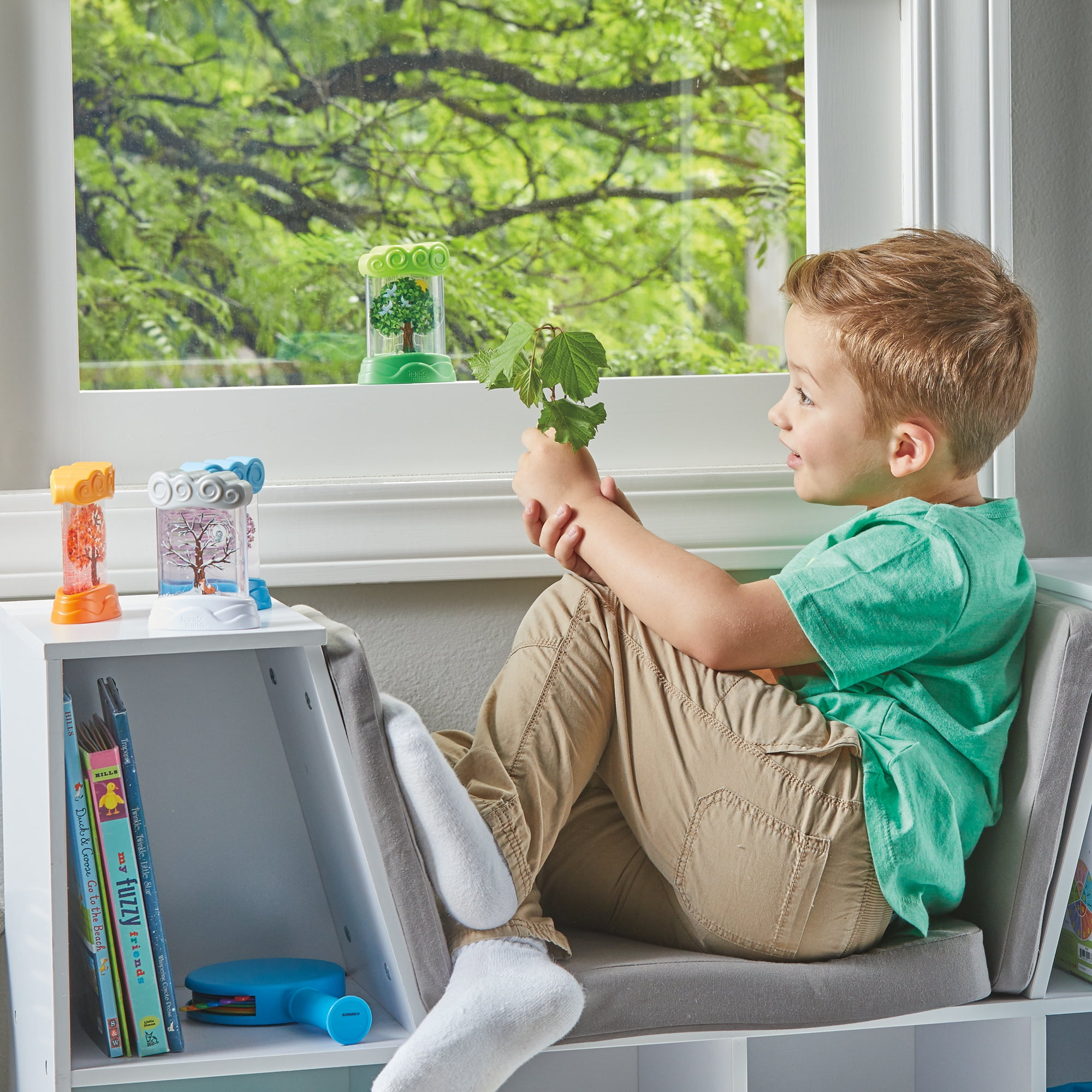 hand2mind Changing Seasons Sensory Tubes- 4 Sensory Fidget Tubes,  Ages 3+, Weather for Kids
