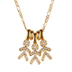 thumbnail image 1 of Collar para Mujer LuckyLy personalizado con baño de oro 14k y zirconia cúbica Modelo Darcy dorado 3 niños, 1 of 6