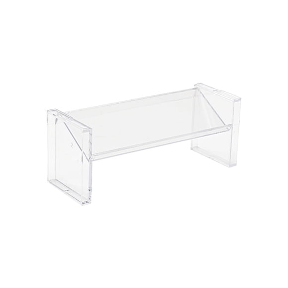 Wosthever Soporte de almacenamiento transparente de escritorio, estante de colección apilable, organizador de artículos diversos, estante de Almacenamiento y organización del hogar Tipo de bisel