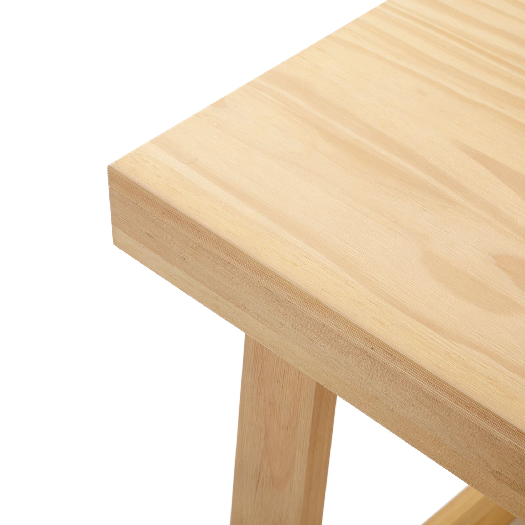 Plank+Beam Solid Wood Classic Rectangular Side Table, 25" Sofa Table for Living Room, End Table