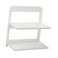 thumbnail image 4 of DOLITY Fold Down Wall Shelf 2 Layer Metal Frame Garage Folding Display Wall Shelves, 4 of 7