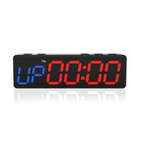 Workout Clock with Battery, Portable Mini Gym Timer Built-in Magnet for Home Gym, Programmable Countdown/Up