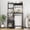 Black, variant on Kitchen Bakers Rack with Power Outlet – Industrial Microwave Stand with Refrigerator Storage Space, Freestanding Shelf for Pantry Living Room