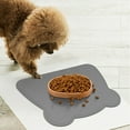 thumbnail image 3 of Silicon Cat Feeding Mat Non- Easy Clean Dining Tray For Floor, 3 of 4