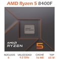 thumbnail image 2 of Procesador AMD RYZEN 5 8400F 4.2 GHz Six Core AM5 gris, 2 of 6