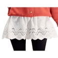 thumbnail image 1 of Women‘s Lace Shirt Extender Layering Fake Top Lower Sweep Half-Length Plus Size A Version Underskirt Black L, 1 of 6