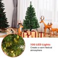 thumbnail image 4 of Goplus 4ft Pre-Lit Christmas Tree, Artificial PVC Xmas Tree with 100 Warm White LED Lights and Stable Triangular Stand, Ideal for Home Office Shop Decoration, 4 of 8