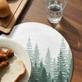 thumbnail image 4 of Round Placemats Green Forest Tree 15 inch Set of 2 Table Mats for Dining Table Misty Forest Tree Silhouette Nature Heat Resistant Non-Slip Kitchen & Home Decorative Place Mat Set, 4 of 8