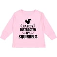 thumbnail image 3 of Inktastic Easily Distracted by Squirrels Boys or Girls Long Sleeve Toddler T-Shirt, 3 of 5