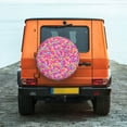 thumbnail image 6 of KLL Colorful Donuts 1 Pattern 14-17 inch Spare Tire Cover Universal Wheel Protector for Truck SUV Trailer Camping Rv Tire Covers-17 inch, 6 of 6