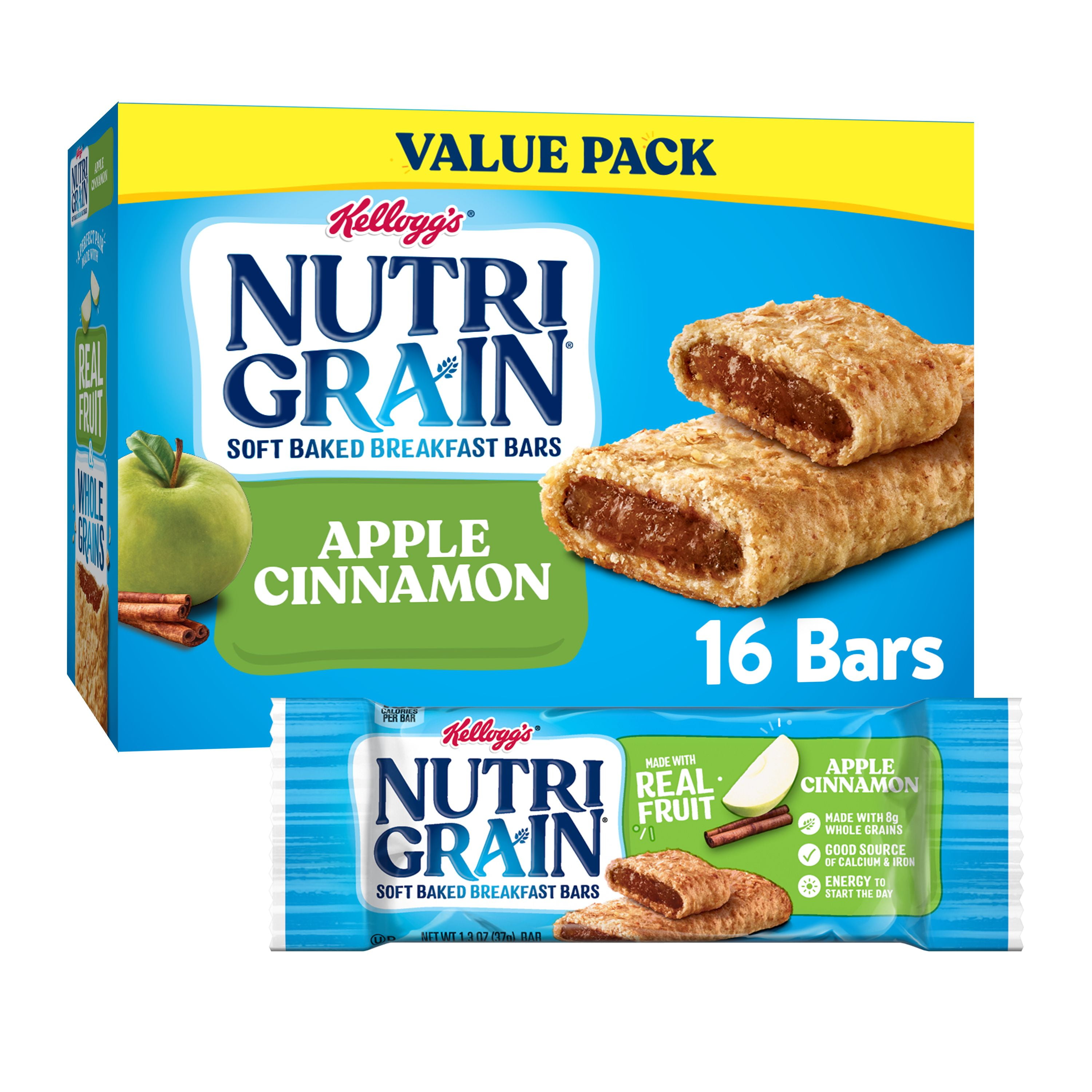 NutriGrain Soft Baked Breakfast Bars, Made with Real Fruit and Whole
