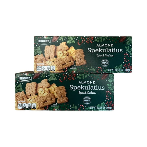 2 boxes of Benton's Almond Spekulatius Spiced Cookies, limited edition made in Germany