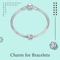 thumbnail image 2 of 925 Sterling Silver Family Always Encircled Heart Charm for Women Moment Charm Bracelet, 2 of 5