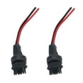 thumbnail image 2 of Male Adapter Wiring Harness, Socket Wires High Temperature Resistant  Conductivity Easy Installation ABS Shell  For T25 P27W For 3156 3456 4156 3357 3457, 2 of 8