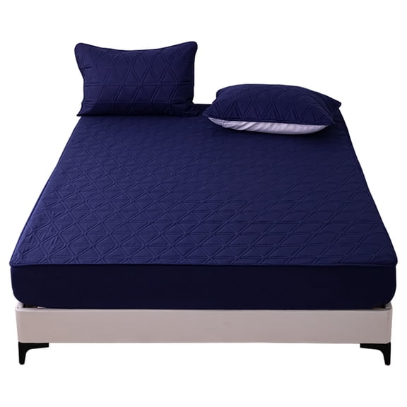 Lavish Cover Ultra Soft Waterproof Fitted Sheet, Washable Mattress Cover for Home, Hotel(King, Dark Blue)