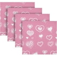 thumbnail image 5 of Coolnut Valentine's Day Love Heart Cloth Napkins Set of 4,Reusable Washable Polyester Dinner Table Napkins for Family,Kitchen,Dining,Party Decor, 5 of 7