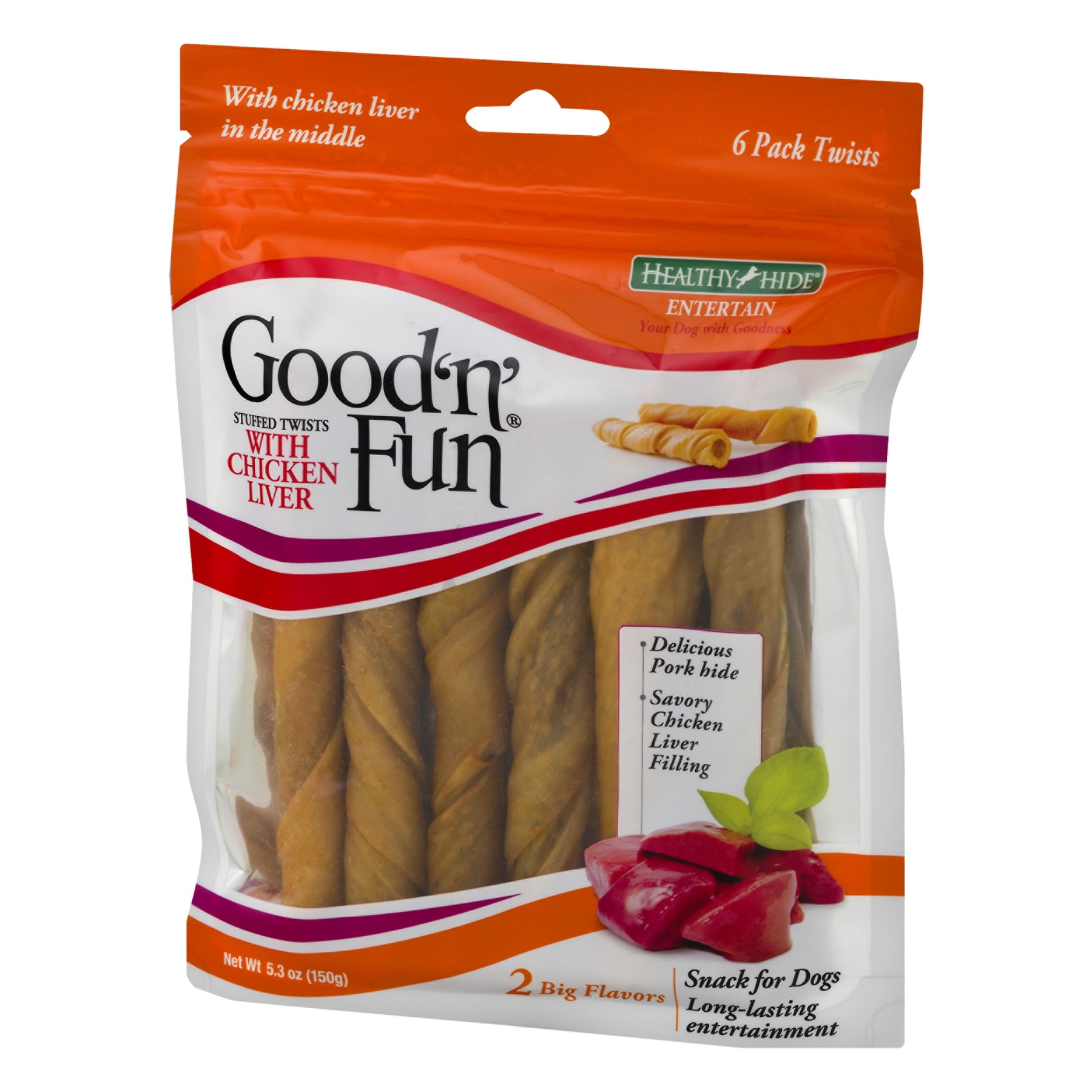 Good ’n’ Fun 4 Inch Bones, Rawhide Chews for Dogs, 5 Count