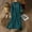 Army Green, variant on HOMBOM Womens Embroidered Dresses Plus Size Cotton Linen Long Maxi Casual 3/4 Sleeve Beach Shift Dress for Young Women Crew Neck